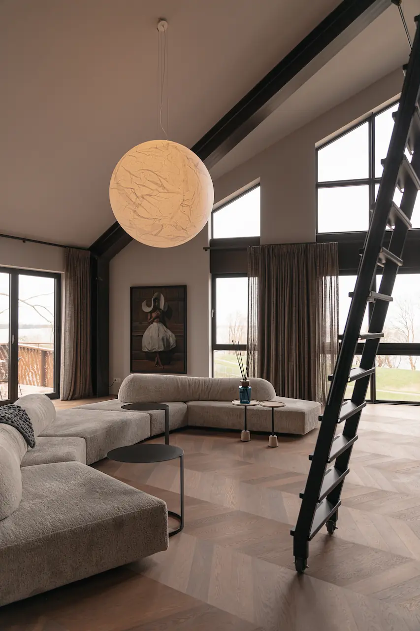 A photo of a luxury living room.