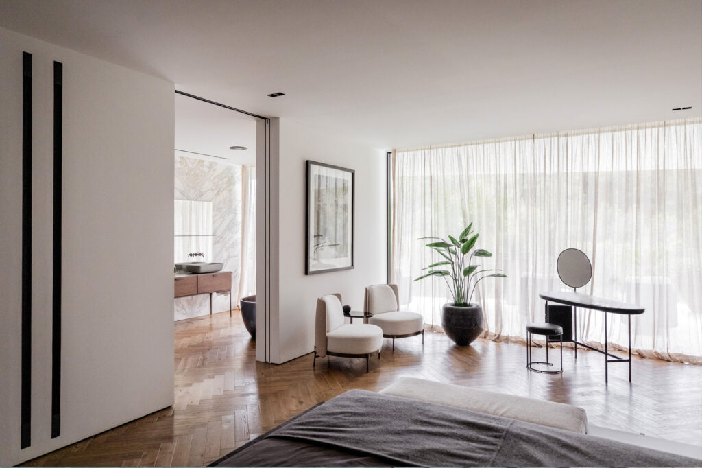 A bright, light, bedroom.